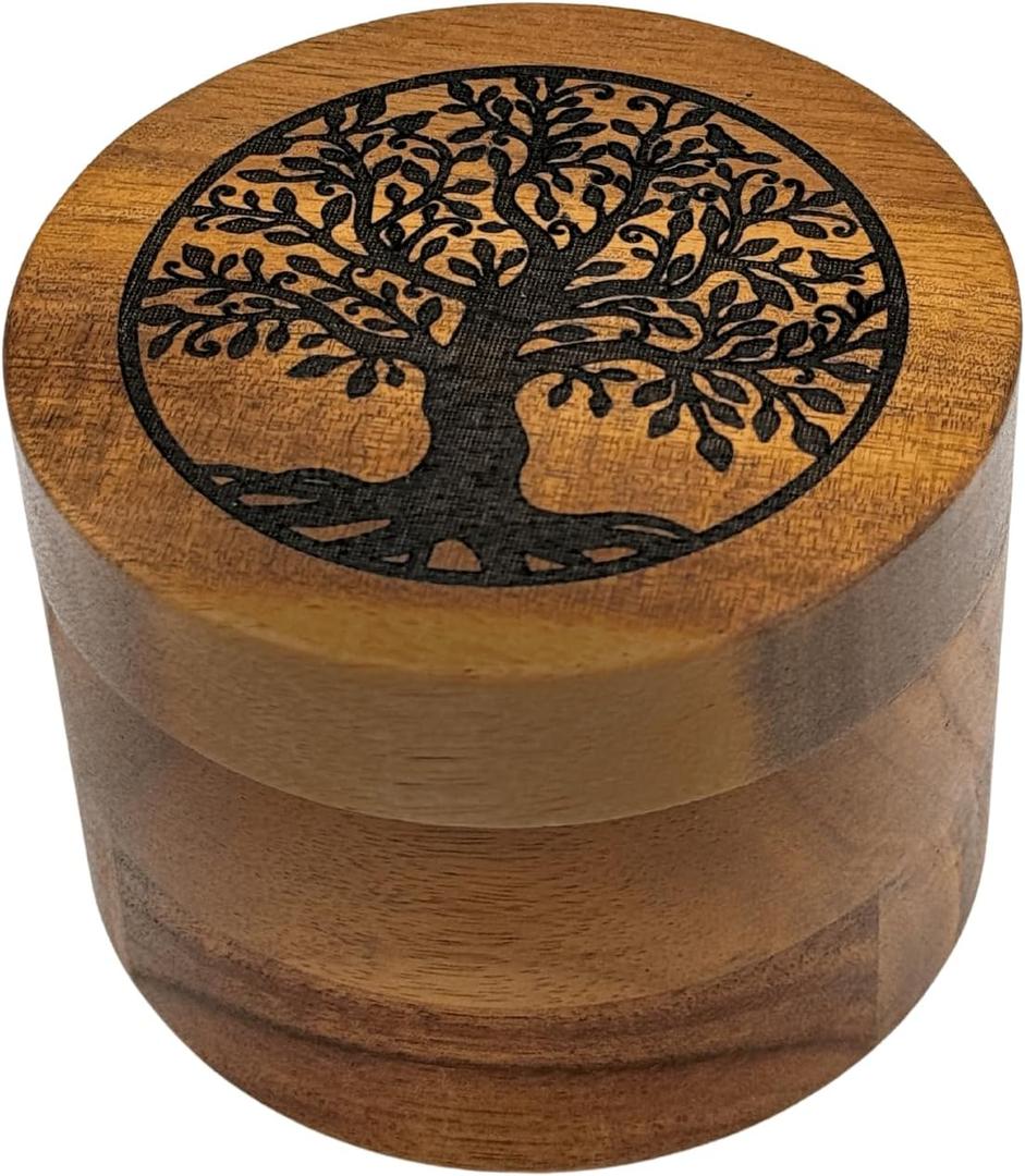 Small Urns for Human Ashes Keepsake Wood Mini Urn Cremation Keepsake Box for Male/Female Human/Pet Ashes Tree of Life Engraved Biodegradable Funeral Cremate Memorial Box