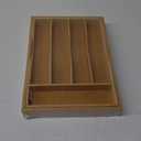 Expandable Bamboo Kitchen Drawer Organizer for Cutlery and Utensils, Adjustable Bamboo Wood Cutlery Tray in Drawer for Flatware and Silverware in Kitchen, (Natural) (7 Slots Expandable)