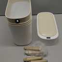 LALASTAR Small Bathroom Trash Can Automatic Touchless, Bathroom Garbage Can with a Lid, Motion Sensor trashcan for Bedroom, Kitchen, Office, 2.5 Gallon, White