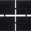 Coward Set of 5 Stackable Jewelry Organizer Tray Necklace Earring Box Storage Ring Bracelet Display Holder (Black(ring+necklace+earring+12grid))