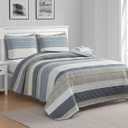 Nautica- King Quilt Set, Cotton Reversible Bedding Set, All Season Designer Home Dcor (Ridgeport Beige, King)