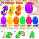 48 Pack Easter Eggs Bulk with Multicolor Pen in One - Easter Egg Fillers & Easter Party Favors, Non-Candy Basket Stuffers for Egg Hunt Gift