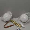 Battery Operated Wall Sconces Set of 2, Gold Wall Lamps for Bedroom with Remote Control Warm/Natural/Daylight/RGB 15 Colors Dimmable Rechargeable Wireless Globe Wall Lights Retro Living Room Hallway