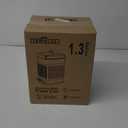 CEROELDA Small Trash Can with Lid-5L/1.3 Gal,Stainless Steel Outdoor Dog Poop Garbage Can-Farmhouse Retro Metal Waste Bin w/Step Pedal for Bathroom Bedroom Office-Soft Close-Black