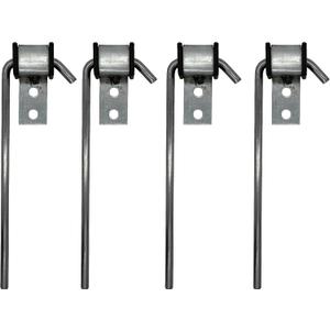 HAOXAOON 4 Pcs Heavy Duty Exhaust Hanger Rod -Universal Use Exhaust Hanger - 3/8" Rod 10" Long