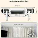 Double Curtain Track Ceiling Mount System Newly Upgraded Double Row Curtain Track Set with Soundproof Strip 9FT White Aluminum Duty Curtain Track System for Bathroom Living Room Holiday Decoration