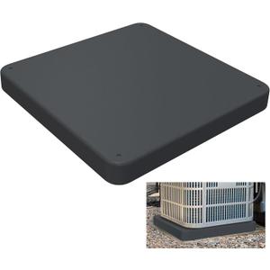 Equipment Pad 36 x 36 x 2 inches for Air Conditioner Heat Pump Systems,Outdoor Plastic Condenser Pad Ground Support Base for Condensing Units,Black