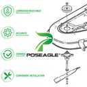 POSEAGLE 3 Pack M145476 Lawn Mower Blades with Blade Bolts for LT180 S240 X300 X304 X320 X350 X380 X500 Z355E Replaces John Deere 48 inch Mower Blades UC22009 M127500 M127673 High Lift Mulching
