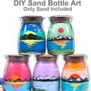 0.85LB Coffee Adult Sand Art for Bottles, Art Sand Assortment Decorating Adhesive Sand Art Pictures, Fine Sand for DIY Sand Painting, Colored Sand Arts for Wedding Decoration