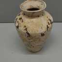 Rustic Ceramic Vase Terracotta Farmhouse Vase for Flowers Stone Vases 9.5 Inch Retro Country Table Centerpieces Vintage Home Decor for Living Room Shelf Entryway Kitchen Wedding Party Decor