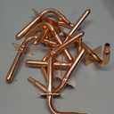 Pack of 10 Copper Stub Out Elbows with Wall Flange Stub Out 1/2-6inch Lengh- Easy to Install, Lead-Free-PEX-B,C Stub Out Accessories,Barb Crimp PEX-B Copper Stub Out Elbow with Wall Flange.