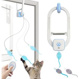 Smart Interactive Cat Toys, 2026 New Automatic Feather Cat Toy, Hanging Cat Toy for Door Frame, USB Rechargeable Cat Teaser for Indoor Use, Exercise Toy for Indoor Kittens and Adult Cats