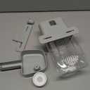 Kenond 50 oz Rabbit Water Dispenser, Gravity Dog Water Bowl Dispenser for Cage, Auto Water Bottle for Ferret, Cat, Dog and Other Animals, Compatible with Wide-Mouth Cages, Wire Cages and Crates (Gray)