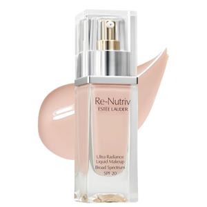 Este Lauder Re-Nutriv Ultra Radiance Liquid Foundation SPF 20 | Luxurious, Hydrating, Long-Wearing, 1 Fl Oz (1C1 Cool Bone - Light with cool rosy-peach undertones)