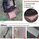 Edger Lawn Tool 41in Border Edger with Tempered Spring Steel Blade Long Rubber Handle Wide Footplate Rustproof Manganese Steel Half Moon Edger for Garden Maintenance