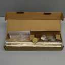 Gold Curtain Rods for Windows 18 to 42 Inch(1.5-3.5 Feet),1" Diameter Drapery Rods with Modern Style End Cap Finials,Size:18-42 Inch, Brass