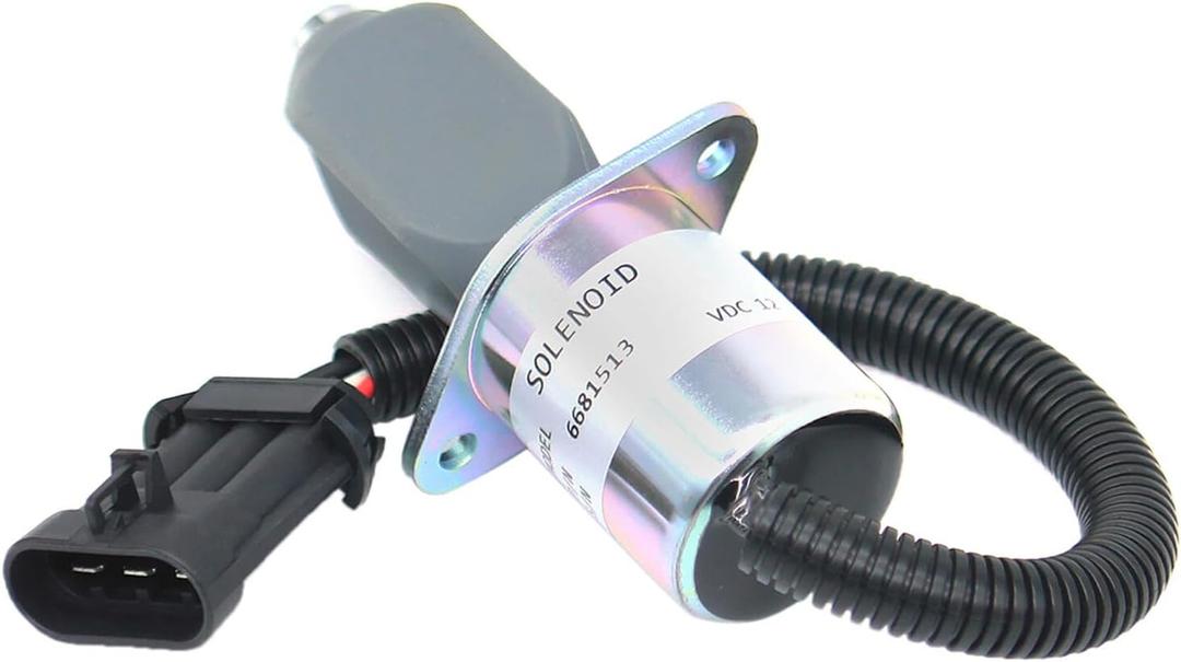 6681512 ELL70-0065 Lock Parking Brake Solenoid 12 V for Bobcat Skid Traction S100 S130 S150 S160 S175 S185 S220 S205 S250 S300 450 453 463 553 653 751 753 763 773 853 863 873 883 953 A220 325
