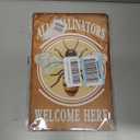 Vintage Garden Signs all pollinators welcome here Retro Yard Metel Tin Signs outdoor Aluminium Wall Decor (11.8" x 7.8")