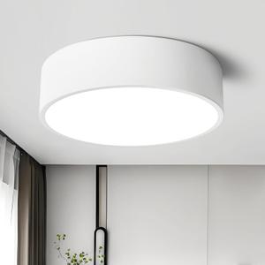 Dimmable LED White Flush Mount Ceiling Light Fixture,Modern Round Hallway Lighting Fixtures,5CCT 2700K-6000K Ceiling Lights Fixtures for Kitchen Bedroom Entryway Laundry Room Closet 11.8 Inch
