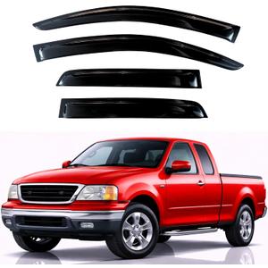KPY Rain Guards Fit for 1997-2003 Ford F150 SuperCab & 2004 F150 Heritage SuperCab, Out-Channel Window Visors Vent Wind Deflectors 4PC, 1997-1999 Ford F250 SuperCab Light Duty (Extended Cab Only)