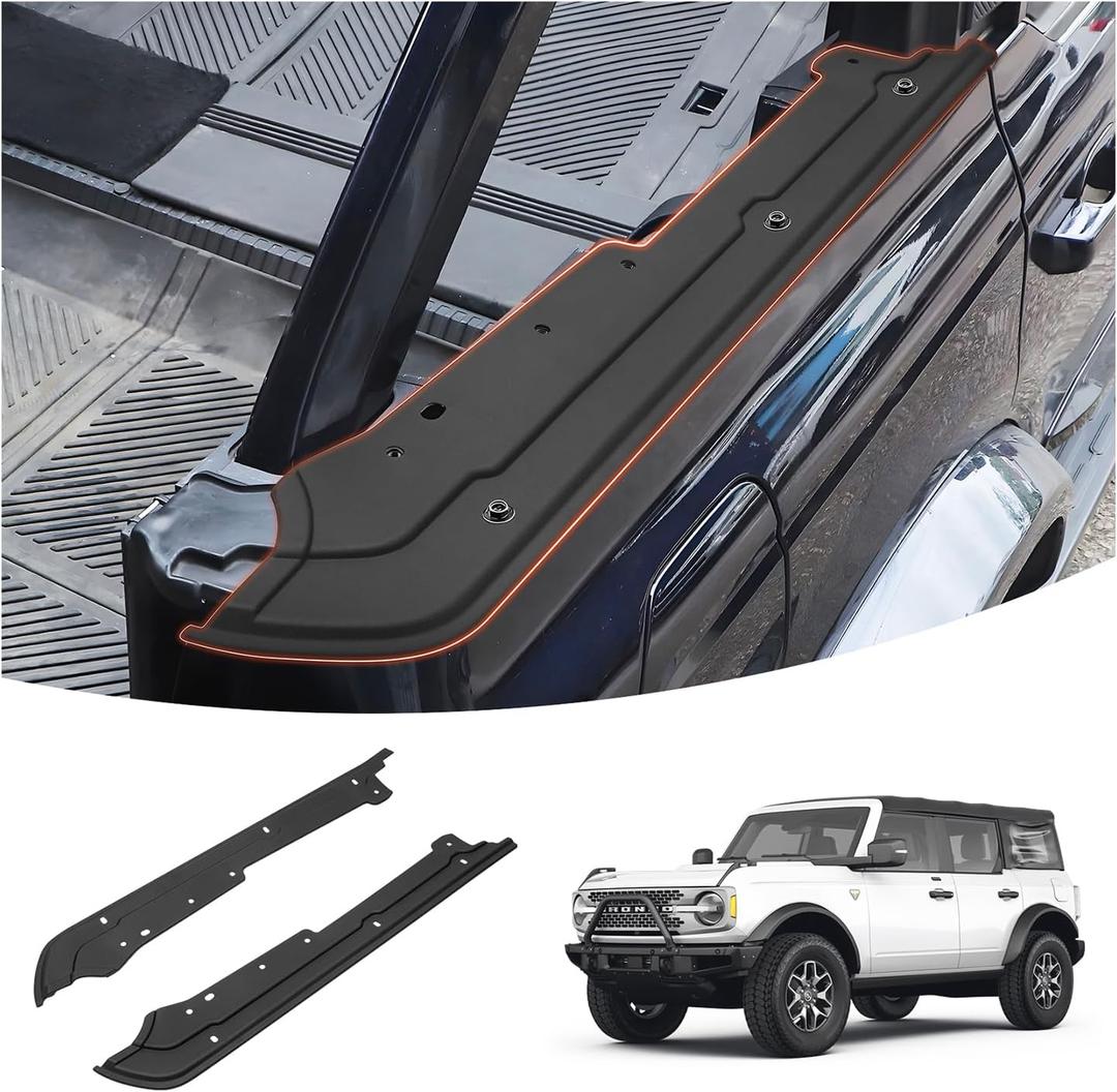 Cargo Shelf Side Covers, Compatible with Ford Bronco 4-Door Soft Top 2024 2023 2022 2021, Cargo Bed Side Covers Exterior Accessories Fits Bronco Trunk Shelf Side Protector