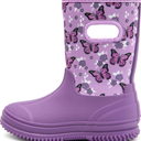 HugRain Toddler Kids Adorable Warm Neoprene Waterproof Rain Boots, 1