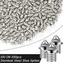1/8 Inch Track Spikes,Stainless Steel Pyramid Shoe Spikes with Spike Wrench for Track and Cross Country,Replacement Spike Compatible with Sprint Sports Short Shoes
