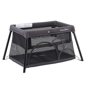 Pamo Babe Travel Crib - Lightweight Baby Playpen with Bassinet, Portable Mini Playard (Grey)