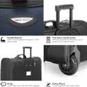 Travel Select Amsterdam Business Rolling Garment Bag, Softside Expandable Rolling 2-Wheeled Suit Carrier, Navy, One Size