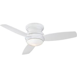 Minka-Aire F593L-WH Traditional Concept LED 44" 3-Blade Ceiling Fan and Wall Control, White (LED Light)