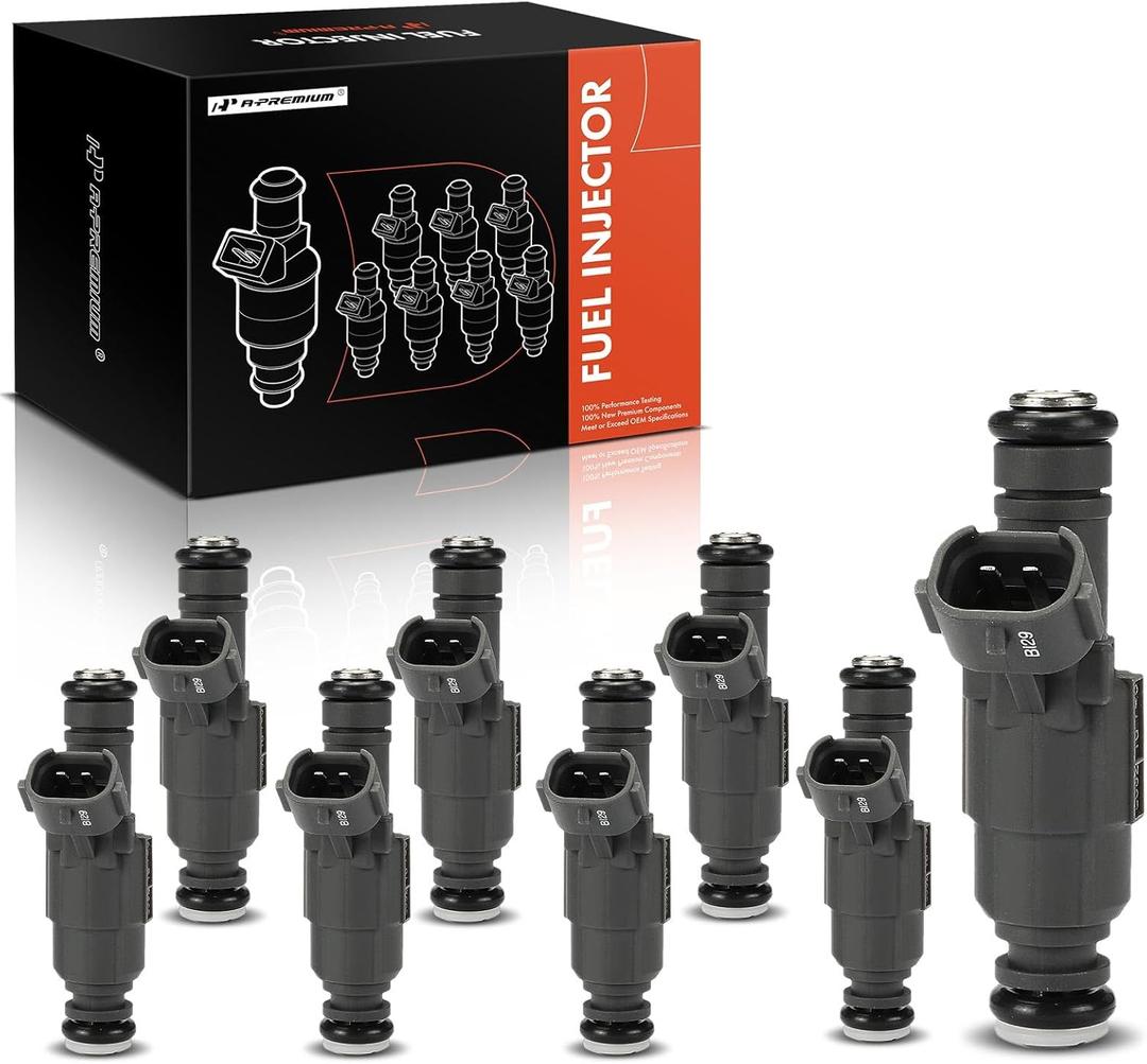 A-Premium Set of 8 Fuel Injectors Compatible with Hyundai Genesis 2009-2011 & Kia Borrego 2009, 4.6L