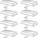 EBANKU Christmas Stocking Holder, 8 Packs Mantel Stocking Hangers Fireplace Stocking Holders Bases for Christmas Decorations (Silver)