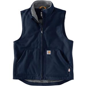 Carhartt Men's Flame-Resistant Duck Sherpa Lined Vest (Medium, Dark Navy)