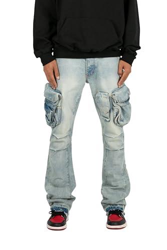 mnml Men's B484 Flare Denim - Blue, 42