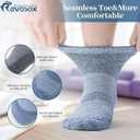 Diabetic Socks for Women Men,5 Pairs Non Binding Diabetic Ankle Wide Stretchy Loose Seamless Socks 7-9 9-11 (Large, Black/White/Grey)