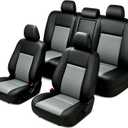 IKABEVEM Custom Fit Seat Covers for Toyota Corolla (LE,Sedan L,LE Plus,LE ECO) 2014 2015 2016 2017 2018 2019 Full Set (Black+Grey, 2014-2019 Corolla)