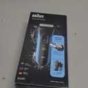 Braun Electric Series 3 Razor with Precision Trimmer, Rechargeable, Wet & Dry Foil Shaver for Men, Blue/Black, 4 Piece