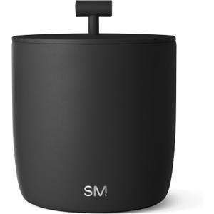 Simple Modern Vacuum Insulated Ice Bucket with Lid and Scoop | for Cocktail, Champagne, Wine, Beer, & Hosting | Stainless Steel 100oz Capacity for Large Parties | Rocks Collection | Midnight Black