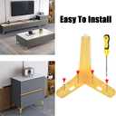 7 inch Metal Furniture Legs, Gold Legs for Furniture Set of 8, Modern Replacement feet for Cabinet Sofa Couch Table Chair Bed Dresser Wardrobe Risers DIY Replacement