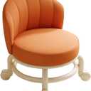 Rolling Stools with Wheels, Little Low Small Stools on Wheels with Backrest, Swivel Chair Stool, 360 Degree Rotating Low Stool, Short Roller Seat Chair for Home Office Garage Salon Kitchen