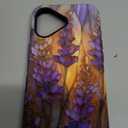 bemal for iPhone 17 Case Cute,Aesthetic Vintage Stained Glass Lavender Girly Shell,Compatible with Magsafe,Trendy Unique Cool Retro Western Protective Slim Silicone Phone Cover for Women Girls