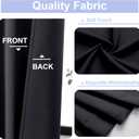 Simplebrand Ava Black Blackout Curtains for Bedroom 63 Inch Length 2 Panels Set, Solid Thermal Insulated Privacy Living Room Window Treatment Curtains Blackout Drapes, W50 x L63 Inch