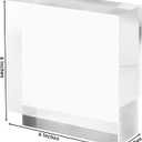 CiaoHER 2in Thickness Solid Acrylic Cube Display Block Clear Polished Pedestal Stand Riser Solid Base 2'' x 6" x 6", 1 Pack