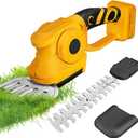 Hedge Trimmer Cordless for Dewalt 20V Battery, 2 in 1 Electric Bush Trimmer - Mini Shrub Trimmer and Grass Shears Cordless for Garden Yard Lawn (Battery NOT Including)