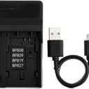 Norifon BP-808 USB Charger for Canon FS100, FS200, FS300, LEGRIA HF G10, LEGRIA HF G25 Camera and More