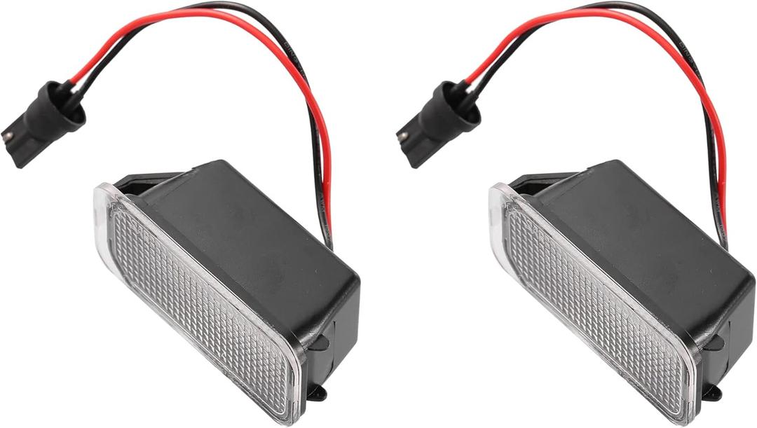 X AUTOHAUX 2pcs LED License Plate Light Car Number Lamp Replacement White Light for Ford EcoSport Edge C-Max Transit Connect for Jaguar XF