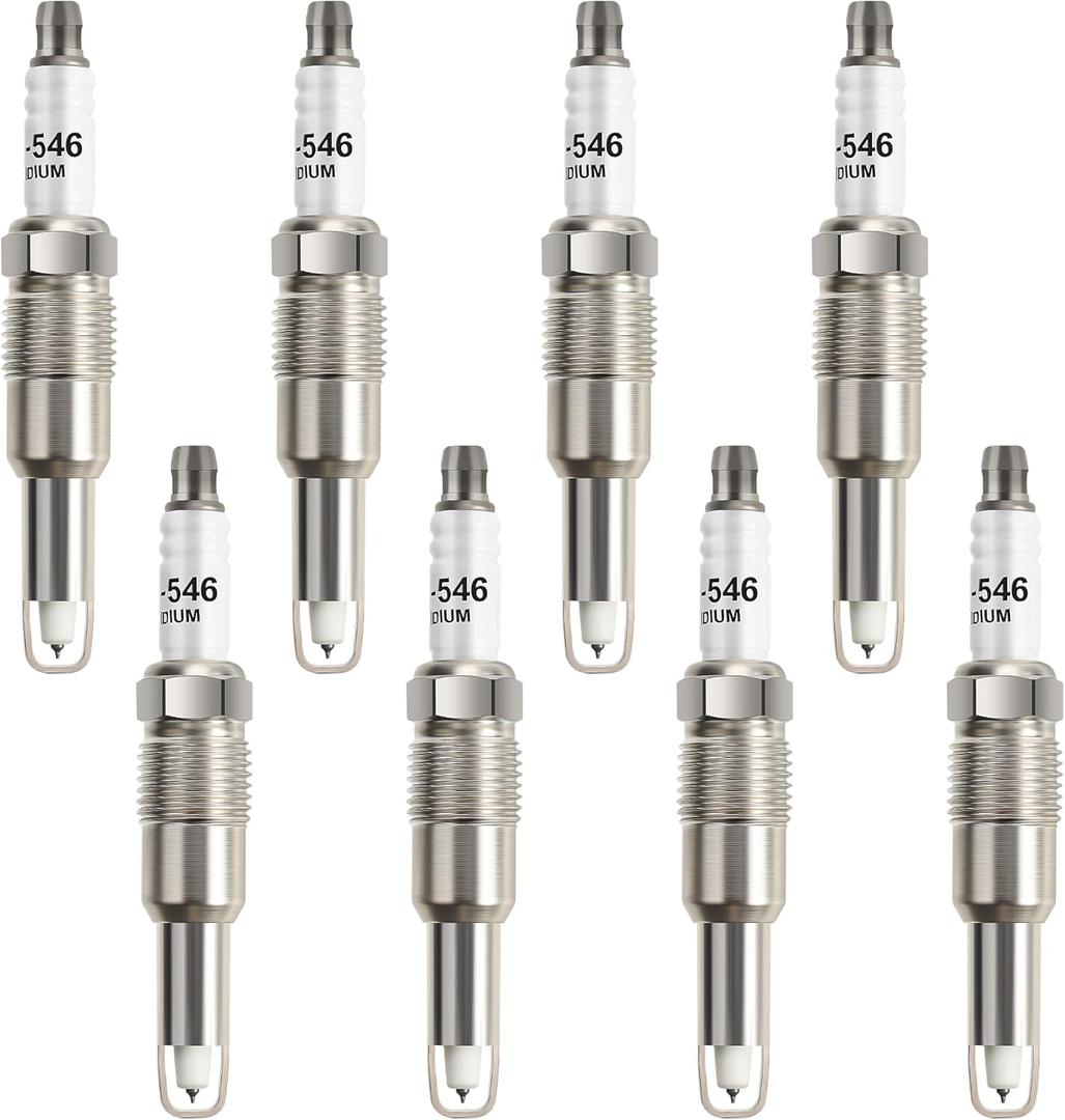 Iridium Spark Plugs 8 Pack SP515 SP546 Compatible with 2004 2005 2006 2007 2008 Ford F150 5.4 Expedition Explorer Mustang F250 F350 F450 & Lincoln Mark LT Navigator & Mercury Mountaineer V8 4.6L 5.4L