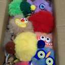 LiYiQ 30 Pcs Cute Plush Keychains Kawaii Keychain Bulk for Birthday Goodie Bags Pinata Toys Classroom Prizes Party Favors