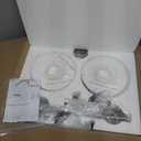 WOSHITU Bathroom Vanity Light Fixtures - Brushed Nickel Bathroom Lighting Fixtures Over Mirror 2-Lights with Modern Milky White Frosted Glass Shade, Mid Century Wall Light 17.3in (Exclude E26 Bulb)