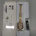 Slim Watch Band Compatible with Apple Watch 41mm 45mm 42mm 44mm 40mm 38mm Metal Stainless Steel Watchband Suitable for iWatch 11/10/9/8/7/6/5/4/3/2/1/SE Series Women Luxury Strap (Gold)